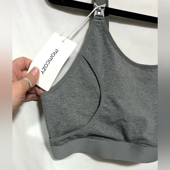 NWT Momcozy The Original: Hands Free Pumping Bra Cotton Stretch Breastfeeding - Picture 9 of 16